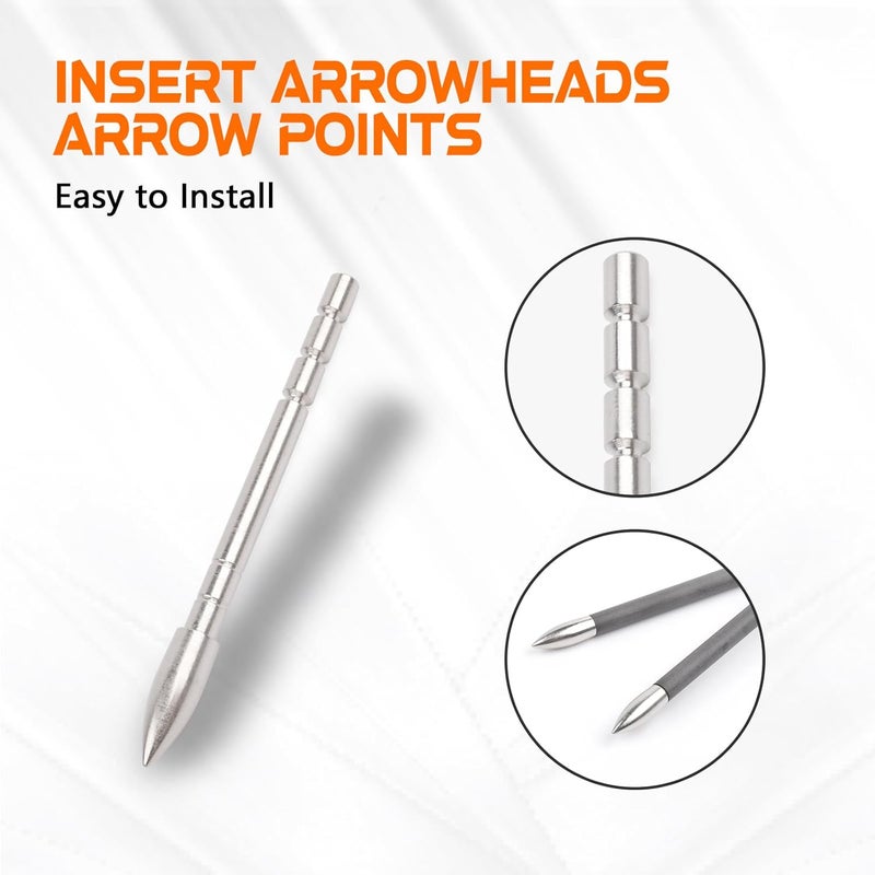 Yls Archery Field Points 85/100/120 Grain Insert Points Archery Bullet Points Target Practice Tips for ID 4.2mm Shaft(Pack of 12) - Image 4